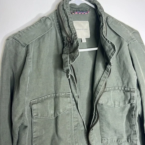 Thread & Supply Olive Utility Jacket - Picture 3 of 9